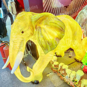 Estatua de Elefante Hecha a Mano con Luz LED para Jardín, Calle y Iluminación Nocturna de Paisajes Exteriores - Product Image 4