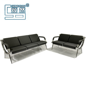 صوفا ناعمة للمكتب وصالة جلدية PU 3 مقاعد عصرية - Product Image 3