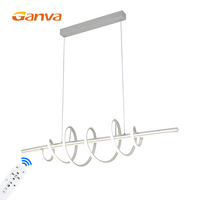 Lustre suspendu linéaire de Style nordique éclairage salle à manger intérieur maison lustre de plafond Led décoratif