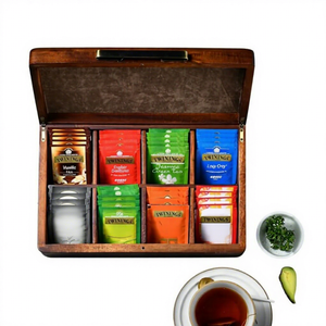 Natural Wooden <b>Tea</b> Storage Gift <b>Box</b> with Lid Handmade Durable Multifunction Design for Special Occasions - Product Image 5