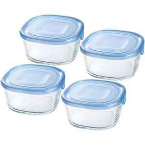 Ensemble de 7 récipients alimentaires en verre sans BPA, compatibles micro-ondes, avec couvercles en verre écologiques, pour la préparation des repas en voyage - Product Image 1