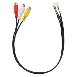 สายเคเบิล RCA AV แบบกำหนดเอง <span class=keywords><strong>3</strong></span> หัว RCA ตัวผู้ ไปยังขั้วต่อ JST สายสัญญาณเสียงและวิดีโอสำหรับกล้องวงจรปิด เครื่องเล่นดีวีดี ทีวี ผู้ผลิต OEM - Product Image 1