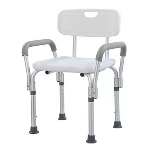 Chaise de douche en alliage d'aluminium, siège de bain antidérapant à hauteur réglable pour personnes âgées, équipement de sécurité pour la salle de bain - Product Image 1