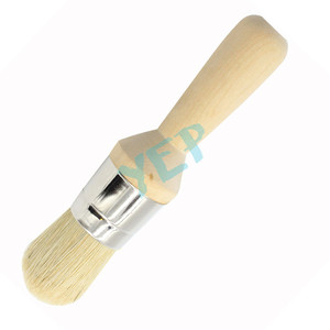 Yep industriel bricolage qualité haute qualité manche en bois en forme de cire pinceau peinture murale poils purs pour meubles peinture à la craie - Product Image 1