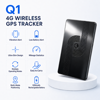 Traceur GPS Q14GCard 1250mAh avec stockage cloud en temps réel pour bagages, sacs à dos, anti-perte, personnes âgées, démence, GLONASS 2G PC