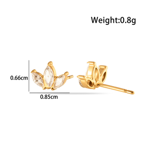 <span class=keywords><strong>Orecchini</strong></span> da <span class=keywords><strong>Donna</strong></span> a Goccia con Fiore e Corona in Acciaio Inossidabile, <span class=keywords><strong>Orecchini</strong></span> a Perno <span class=keywords><strong>per</strong></span> <span class=keywords><strong>Trago</strong></span>, Cartilagine e Lobo - Product Image 6