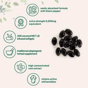 Cápsulas Blandas de Ashwagandha Natural OEM con Aceite MCT y Suplemento de Pimienta Negra para el Alivio del Estrés, la Calma y el Apoyo al Sueño - Product Image 3