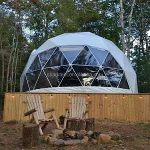 High Quality Waterproof Durable Sphere Half Dome Tent 6m Diameter Geodesic Dome House