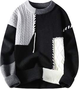 Maglioni Invernali da <span class=keywords><strong>Uomo</strong></span> all'Ingrosso, Pullover Caldi a Maniche Lunghe, Casual con Patchwork Colorato e Logo Frontale, Produttori - Product Image 5