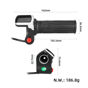 Poignée d'accélérateur électrique 60V pour trottinette avec écran LCD, poignée de commande d'accélérateur 60V - Product Image 2