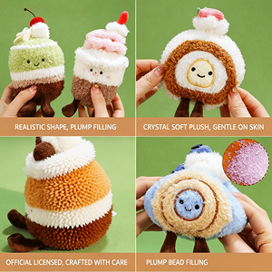 <span class=keywords><strong>Peluche</strong></span> Gâteau Kawaii, Adorable Poupée en <span class=keywords><strong>Peluche</strong></span> Dessert, Coussin Alimentaire Doux, Cadeau d'Anniversaire pour Enfants, Décoration, 13cm, Coton PP, Coussin Réconfortant - Product Image 2