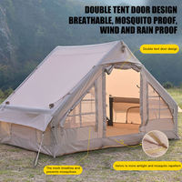 Tente de camping gonflable quatre saisons à ouverture automatique rapide, tente de toit portable en tissu Oxford, grand espace, installation rapide pour les voyages