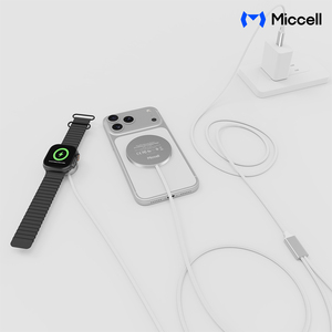 แท่นชาร์จไร้สาย Miccell Wholesale OEM Ultra-thin Qi2.2 กำลังไฟ 25W 3 in 1 แบบแม่เหล็ก ชาร์จเร็ว สำหรับ <span class=keywords><strong>iPhone</strong></span>, สมาร์ทวอทช์, หูฟัง - Product Image 3