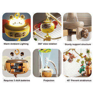 Móvil Musical para Bebés, Juguetes para Cuna, Móvil Infantil con Brazo Colgante y Control Remoto, Juguete de Actividades para Bebés - Product Image 5