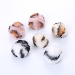 Hot Selling Wholesale Bouncy Interactive Leopard Print Felt <b>Ball</b> With Catnip Cat Chew Plush Toys for Pet Cats Clean Teeth - Product Image 4