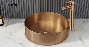 <span class=keywords><strong>Lavello</strong></span> Circolare in Acciaio Inox Spazzolato Durevole, Resistente ai Graffi, Salvaspazio <span class=keywords><strong>per</strong></span> Cucine e Bagni Piccoli - Product Image 5