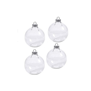 Yiwu Supplier Clear PET Plastic Christmas Ball Ornaments Christmas Decoration Plastic Christmas Ornaments