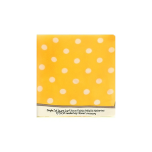 Foulard Quadrato a Pois Semplice 70x70cm, Fazzoletto di Seta alla Moda con Motivo a Pois, Accessorio Femminile - Product Image 2