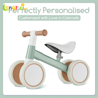 Vélo d'équilibre pour bébé personnalisé pour 1 an avec roues silencieuses sans bords tranchants assemblage facile intérieur et extérieur cadeau pour tout-petits