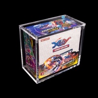Personnalisation d'usine acrylique PSA vitrine de carte graduée stockage de protecteur acrylique avec couvercle boîte acrylique protection UV
