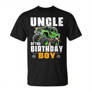 Camiseta Uncle Of The Birthday Boy Monster Truck, camiseta para fiesta de cumpleaños familiar - Product Image 2