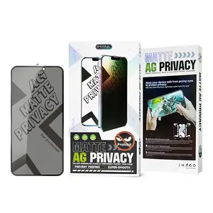 2.5D AG matte anti fingerprint anti spy privacy frosted oil tempered glass screen protector for iPhone / Samsung new model