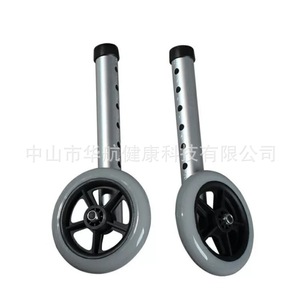 Déambulateur en alliage d'aluminium avec roues universelles, frein et fonction de poussée pour personnes âgées - Product Image 5