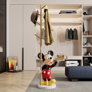Mickey Mouse Coat Rack Floor Standing with Tray for Bedroom Entryway Living Room <b>Storage</b> - Product Image 3