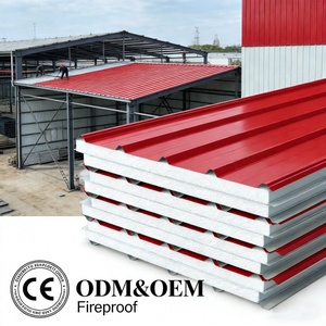 Panel Sándwich de Espuma <span class=keywords><strong>para</strong></span> Aislamiento de <span class=keywords><strong>Paredes</strong></span> y Techos, Panel Sándwich de Pared de Poliuretano Expandido (PU) - Product Image 6