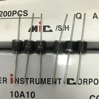 Diodes DIP 10A10 en gros, diode redresseuse axiale 10A 1000V, boîtier R-6, diode redresseuse à courant élevé
