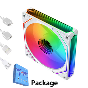 Qiuzaim argb LED im lặng fan đối với máy tính để bàn trường hợp PWM kiểm soát 3 side gương <span class=keywords><strong>RGB</strong></span> không giới hạn gương tầm nhìn phía trước và trở lại Fan Blades - Product Image 5