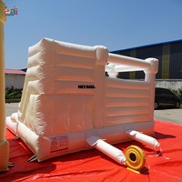 Château gonflable jaune avec toboggan |   Structure gonflable en PVC de qualité commerciale pour location événementielle |   Équipements de jeu pour enfants en plein air