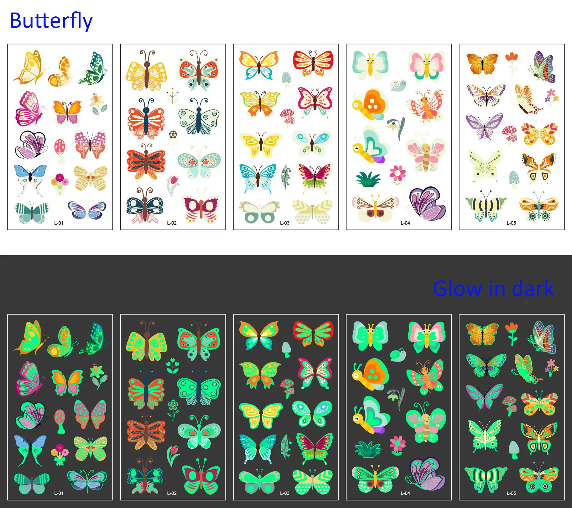 Butterfly- 5 pcs/bag