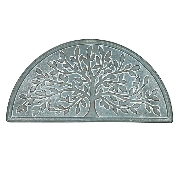 IVYDECO Antique Impression Tree of Life Half Round Metal ferro battuto Wall Art Decor