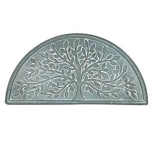 IVYDECO старинное впечатляющее Дерево жизни полукруглая металлическая кованая железная стена художественный Декор
