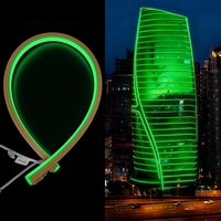 Bande lumineuse LED flexible incurvée personnalisée Rgbw en silicone étanche IP67, néons pour l'éclairage des bâtiments emblématiques d'hôtels