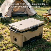 Glacière de camping avec compartiments sec/humide et tiroir, nouvelle idée, vente en gros usine, pour l'extérieur