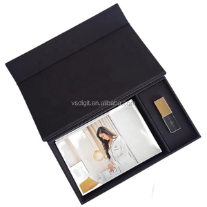 Custom Linen <strong>USB</strong> Photo <strong>Box</strong> and Crystal <strong>USB</strong> Flash Drive - Product Image 1