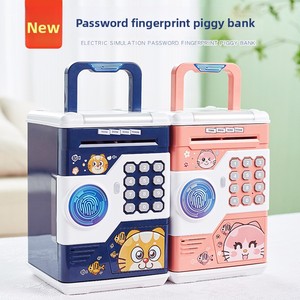 Cartone animato creativo per bambini salvadanaio regalo giocattolo regalo per sblocco delle impronte digitali caratteristiche prodotte - Product Image 3