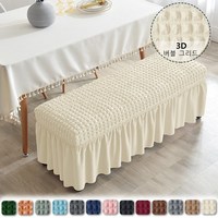 Housse de banc de salle à manger FORCHEER housse de banc de piano en seersucker 3D pour jupe de salon housse Ottman lavable