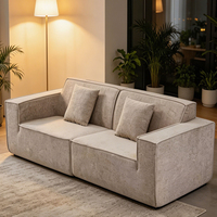 Meubles de salon, canapé en tissu de coton, lin et flanelle, compressible, petit emballage, ensemble de canapés personnalisable