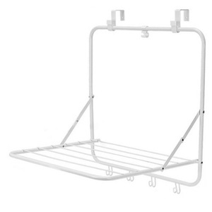 Porte-vêtements mural pliable blanc pour chambre et salon - Product Image 5