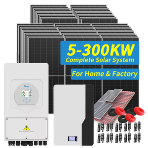Hệ thống lưu trữ năng lượng mặt trời lai ngoài lưới điện 5KW 10KW 20KW 30KW 10KVA, hệ thống điện năng lượng mặt trời tích hợp tất cả trong một cho gia đình - Product Image 1