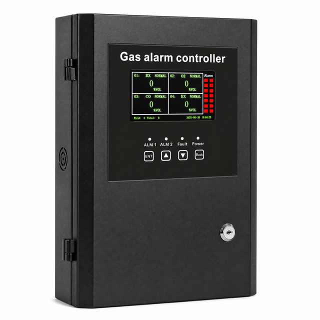 HIREP Wall Mounted Gas Leakage Control Panel Multi Channel Three Line Four Channel Host Explosion Proof Industrial Alarm System