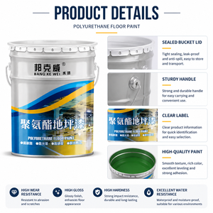 BANG KE WEI Polyurethane Floor <b>Paint</b> High Gloss Durable Water-Resistant Industrial Garage Floor <b>Coating</b> 18KG - Product Image 4