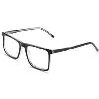 Elan Optical RD26045 Monture de lunettes rectangulaire classique de qualité supérieure, monture intégrale unisexe en acétate, lunettes optiques écologiques