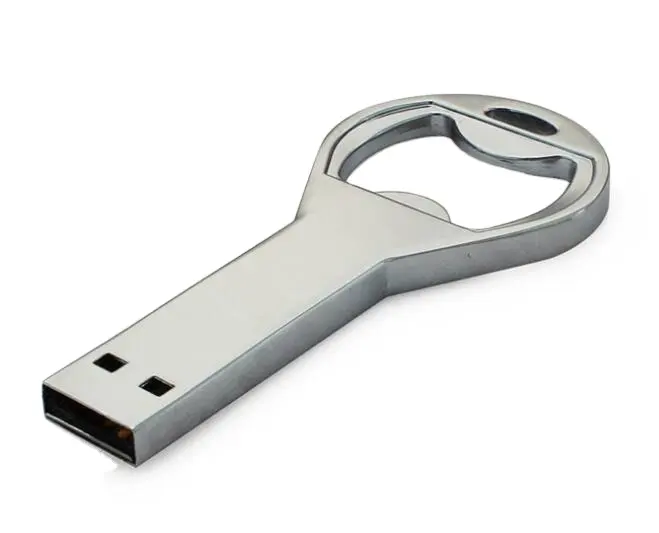 Presente do negócio abridor de garrafa USB pen drive de memória USB 2.0 USB pendrive chave 4GB GB GB 32 16 8GB flash drive com logotipo personalizado