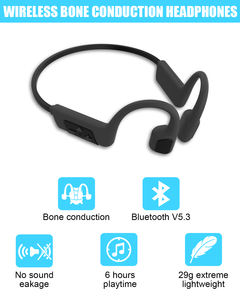 Casque audio à conduction osseuse ESON Open Ear sans fil, pour le <span class=keywords><strong>sport</strong></span>, étanche IP68, autonomie de 3 à 5 heures, randonnée, course à pied - Product Image 1