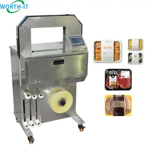 fully automatic strapping bundling fresh food printing paper tape bander opp banding equipment