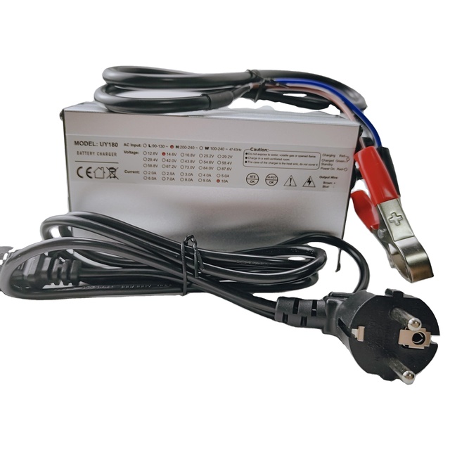 Li-ion Lifepo4 LTO 180W 2A 3A 4A 6A 10A 12V 24V 36V 48V 60V 72V Lithium Battery Pack Aluminum Case Smart Charger for E-Bike